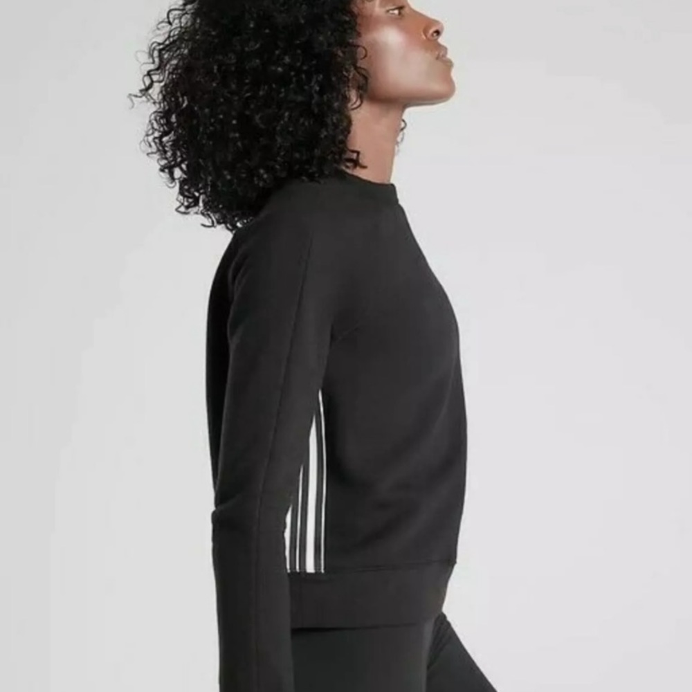 Athleta 24/7 Striped Crew Sweatshirt